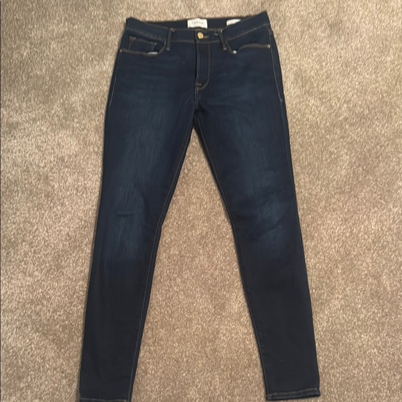 FRAME DENIM: Women's Skinny Blue Jeans - Picture 4 of 13